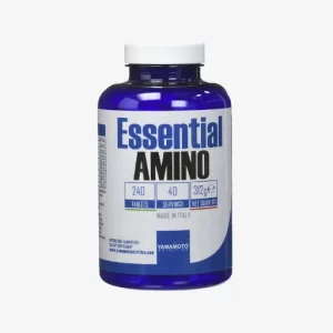 Contenitore blu di aminoacidi essenziali YAMAMOTO Nutrition.